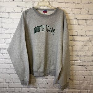 Champion North Texas Gray Collegiate Crewneck Sweatshirt Size XXL